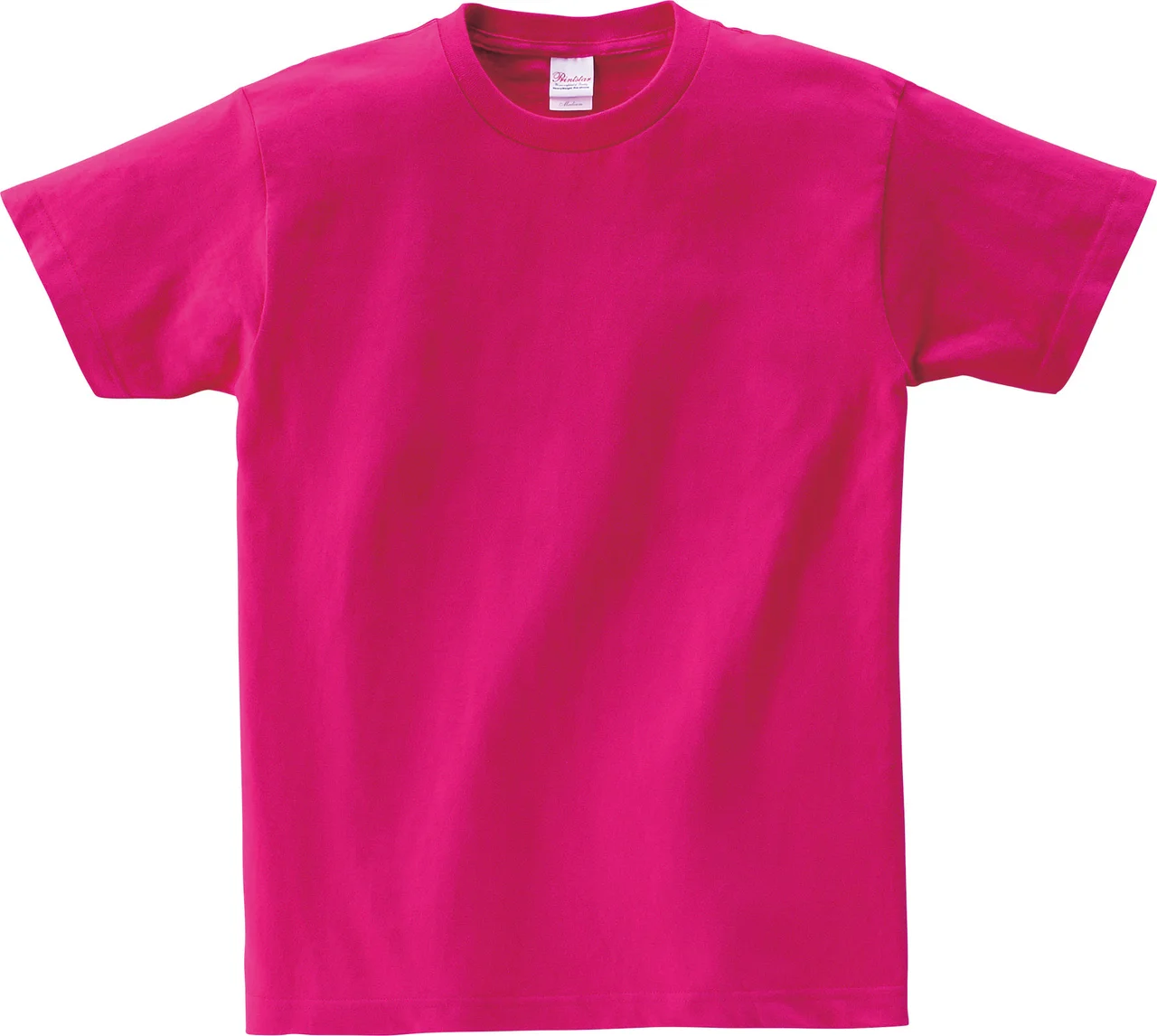 Japanese Pure Cotton Solid Colour Couple Short-sleeved Bottoming Shirt T-shirt Half-sleeved - Rose Red