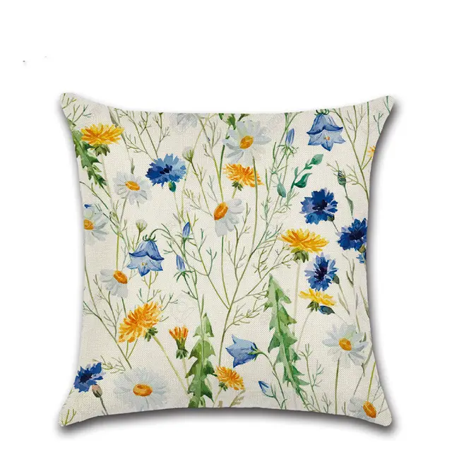 Cross Border New Tropical Flower Plant Flamingo Hibiscus Flax Pillow 9Style - Shop at LoveMi