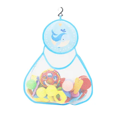 Cartoon Animal Head Bathroom Toy Hanging Bag Light Blue - Shop at LoveMi