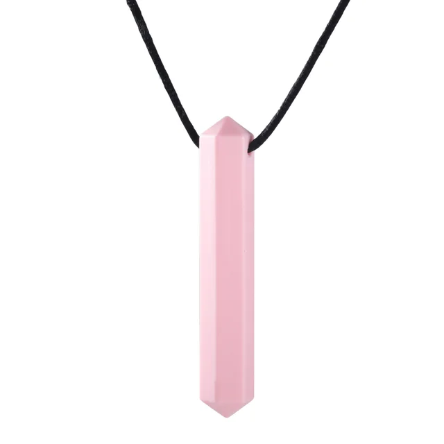 Sensory Crayon Teether Necklace Best Tools For Autism Pink - Shop at LoveMi