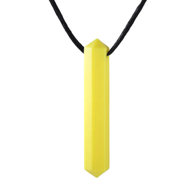 Sensory Crayon Teether Necklace Best Tools For Autism Yellow - Shop at LoveMi