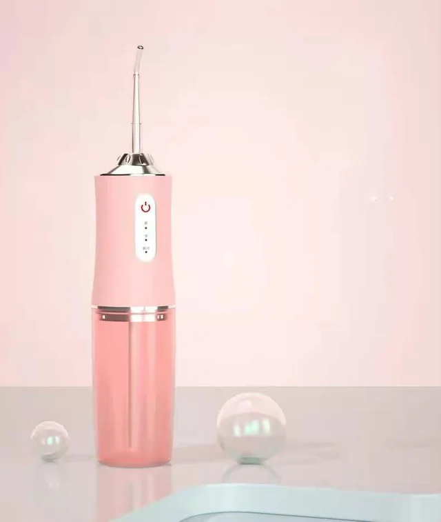 3 Modes Oral Irrigator USB Rechargeable Water Floss Portable Dental Water Flosser Jet 240ml Irrigator Dental Teeth Cleaner Pink - Shop at LoveMi