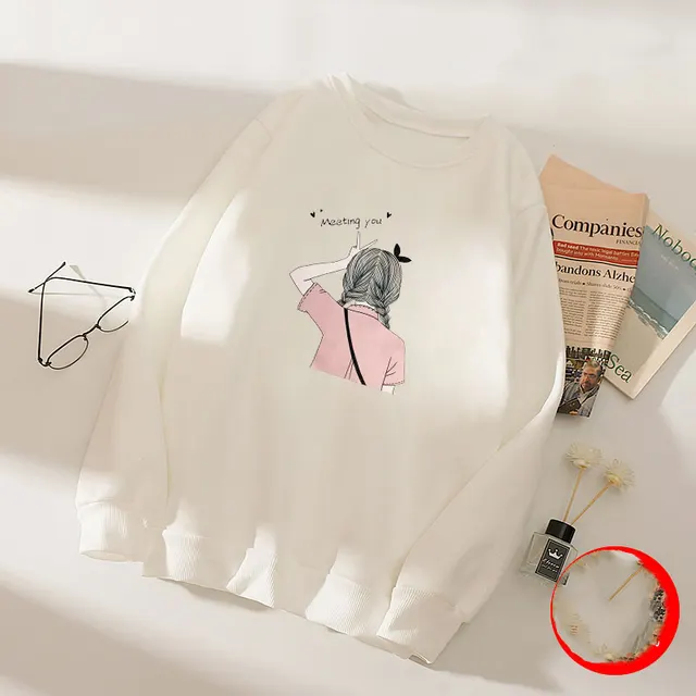 Oversized Bottoming Shirt Warm And Padded Top White - Shop at LoveMi