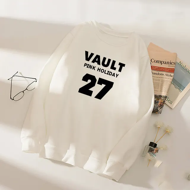 Long sleeve Plush T shirt for female students in winter White - Shop at LoveMi