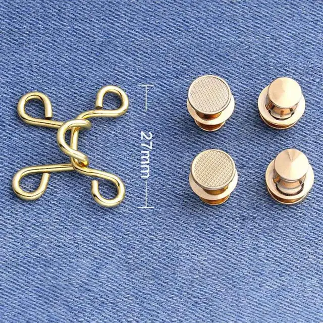 Tighten Waist And Waist, No Nails, Big Change Button Gold - Shop at LoveMi