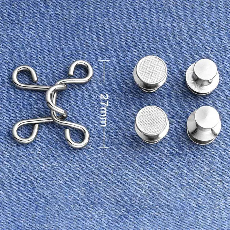 Tighten Waist And Waist, No Nails, Big Change Button - Silver - View 1