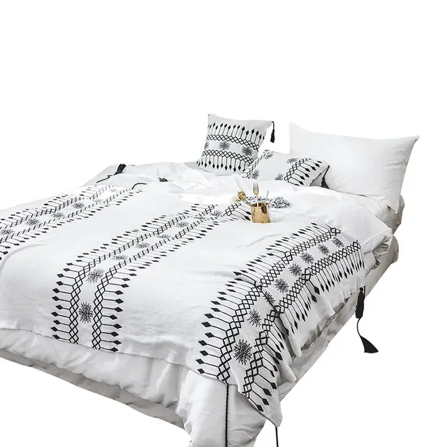 Nordic Casual Blanket Knitted Thin Cotton Wire Moroccan White - Shop at LoveMi