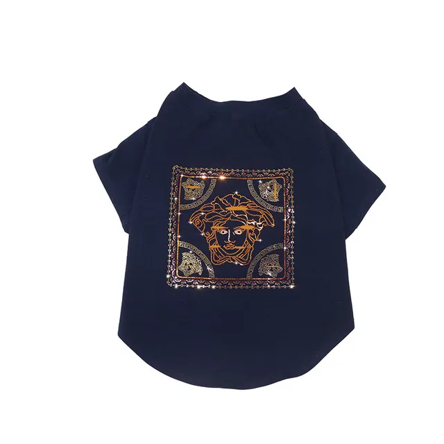 Schnauzer Teddy Clothes Summer T shirt Fashion Brand Thin Snake Girl Black - Shop at LoveMi