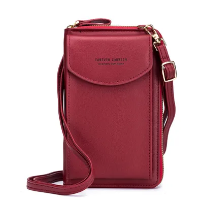 Multifunctional Clutch Fashion Shoulder Messenger Bag Red - Shop at LoveMi