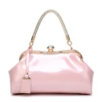 Patent Leather Shiny Handbag Women's One-shoulder Diagonal Bag - Pink