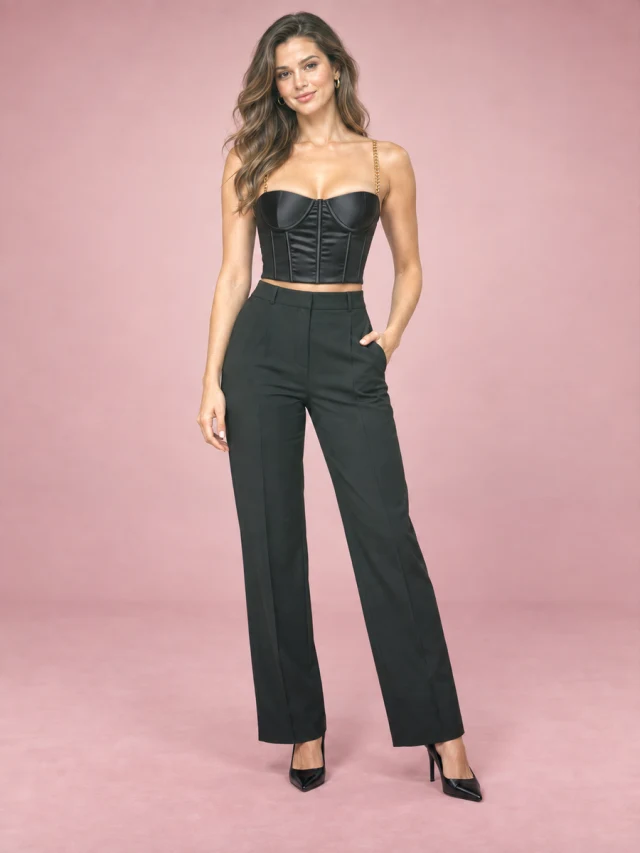 Sexy Slim fit Metal Camisole Top Cropped Satin Camisole Women Black - Shop at LoveMi