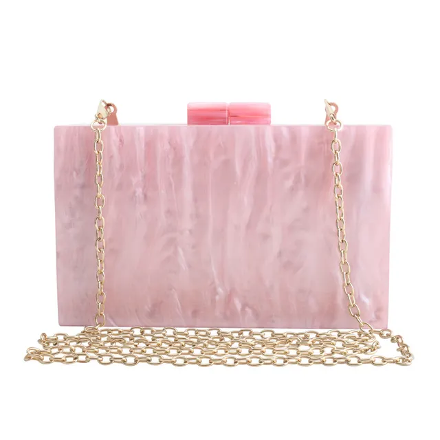 Women Handbags Marble Pattern Acrylic Bag Luxury Handbags Women Bags Pink - Shop at LoveMi