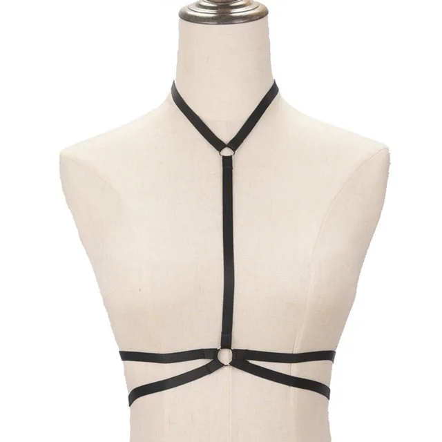 Hollow Halterneck Breastless Bra, Elastic Beam Strap 2Style - Shop at LoveMi