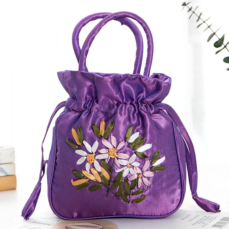 Grocery Mobile Phone Coin Purse Fan Mother Hand Bag Violet - Shop at LoveMi