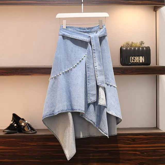 Two Piece Suit Of Western Style Denim Skirt Jeans - Shop at LoveMi