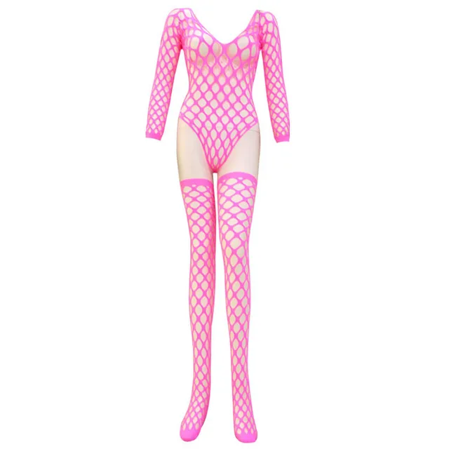 Jazz Dance Costumes Sexy Mesh Bodysuit Nightclubs DS Perspective Jumpsuits Pole Dancing Clothes Rave Women Stage Outfit Pink - Shop at LoveMi