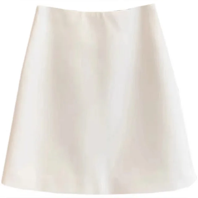 High Praise Return Item, With Worry free Lazy Bi , Chalk Off white, Pearly A line Skirt White - Shop at LoveMi