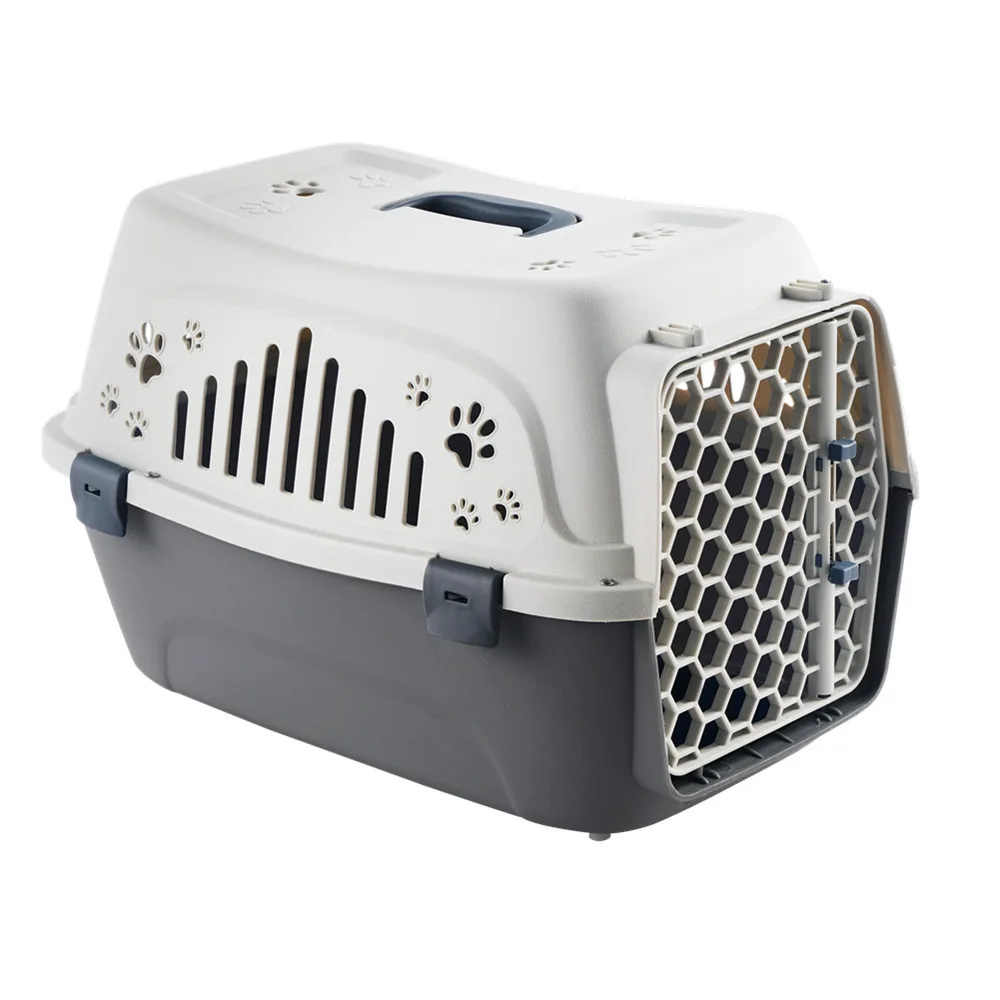 Cat Air Box Large Dog Cage Small and Medium-sized Dog Outing Carrying Bag - Beige - View 1