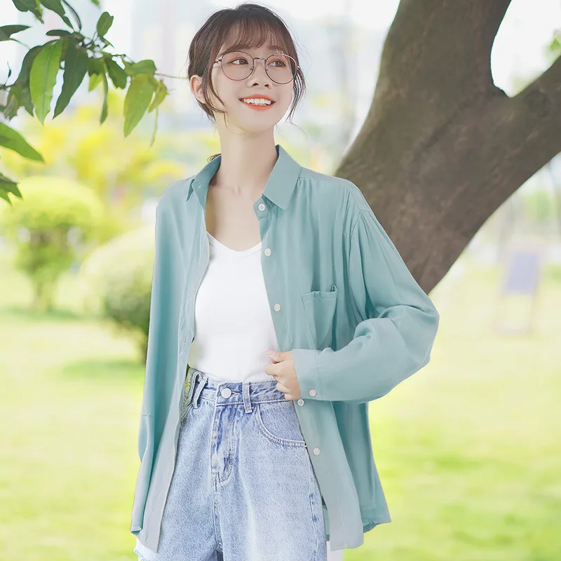 Sun Protection Clothing Female Student Jacket All-match Chiffon - Coat