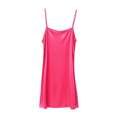 Woman Thin Shoulder Strap Underskirt Spring & Summer Dress Full Slip Petticoat Red - Shop at LoveMi