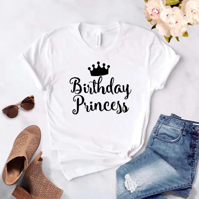 New Princess Print Ladies Short Sleeve White - Shop at LoveMi
