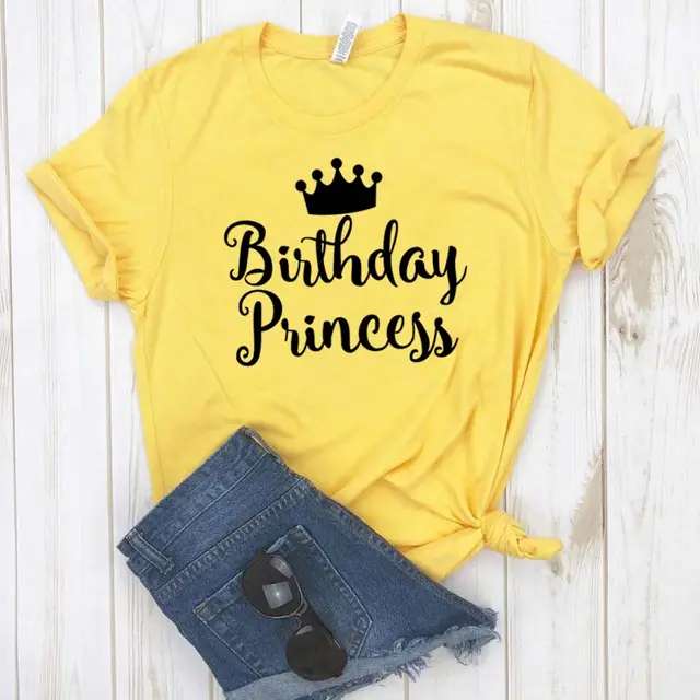 New Princess Print Ladies Short Sleeve Yellow - Shop at LoveMi