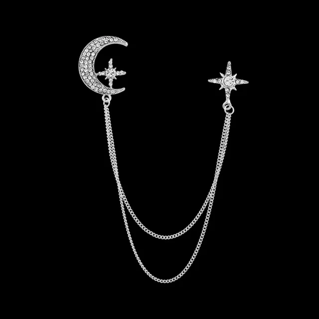 Fringed Eight pointed Star Brooch Xingyue Silver - Shop at LoveMi