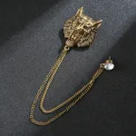 Leopard Head Antique Gold