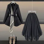 Autumn And Winter Women's Belly Reduction Suit - Black