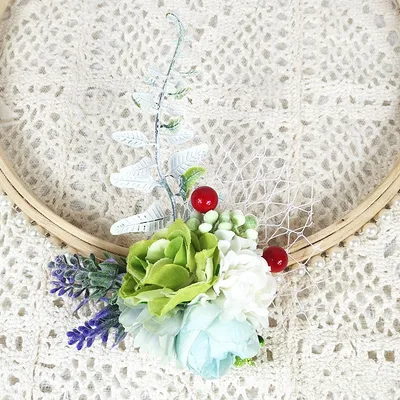 Elegant Pastoral Lace Hair Ornament With Bow Hanamaru Straw Hat - Shop at LoveMi
