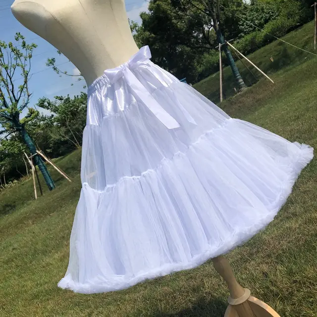 Mid length Clouds Support Violent Lolita Soft Sister Cotton Candy Petticoat White - Shop at LoveMi