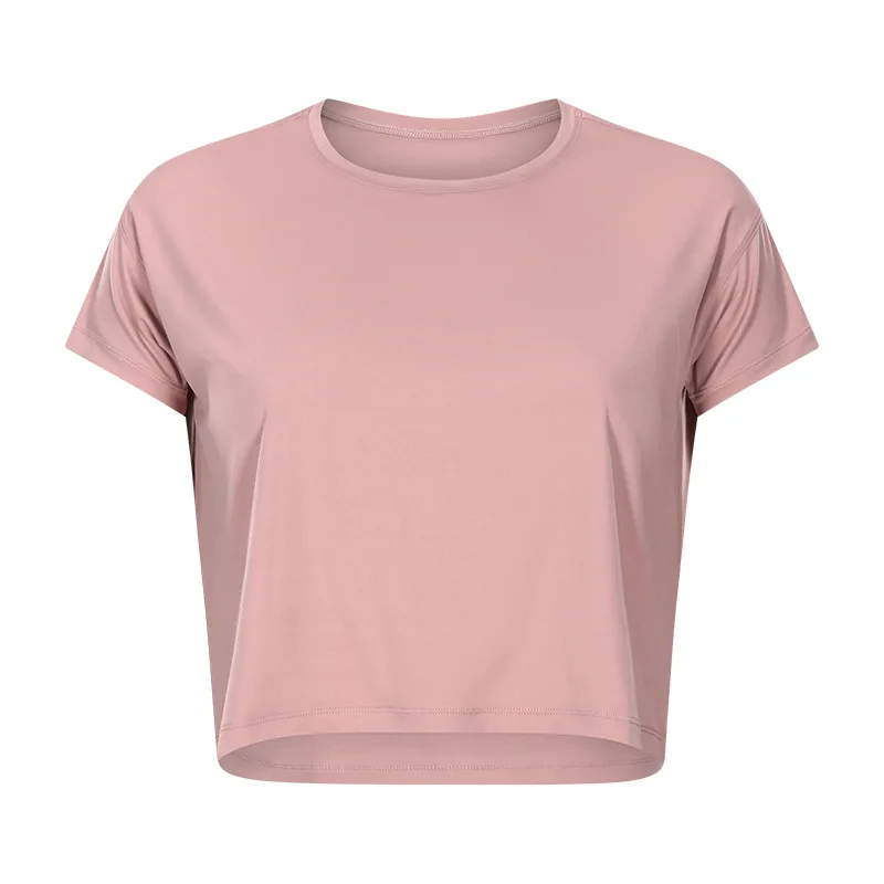 Fashion Loose Simple Yoga Short Sleeve Honey Grapefruit Size 8 - Shop at LoveMi