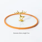 Transparent Visible Pot Lid Universal Tempered Glass Lid - Golden Deer Orange Edge