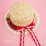 Straw Hat With Long Streamers