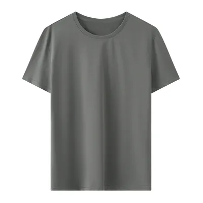 Slim Casual Light Business Half Sleeve Bottoming Shirt Dark Grey - Shop at LoveMi