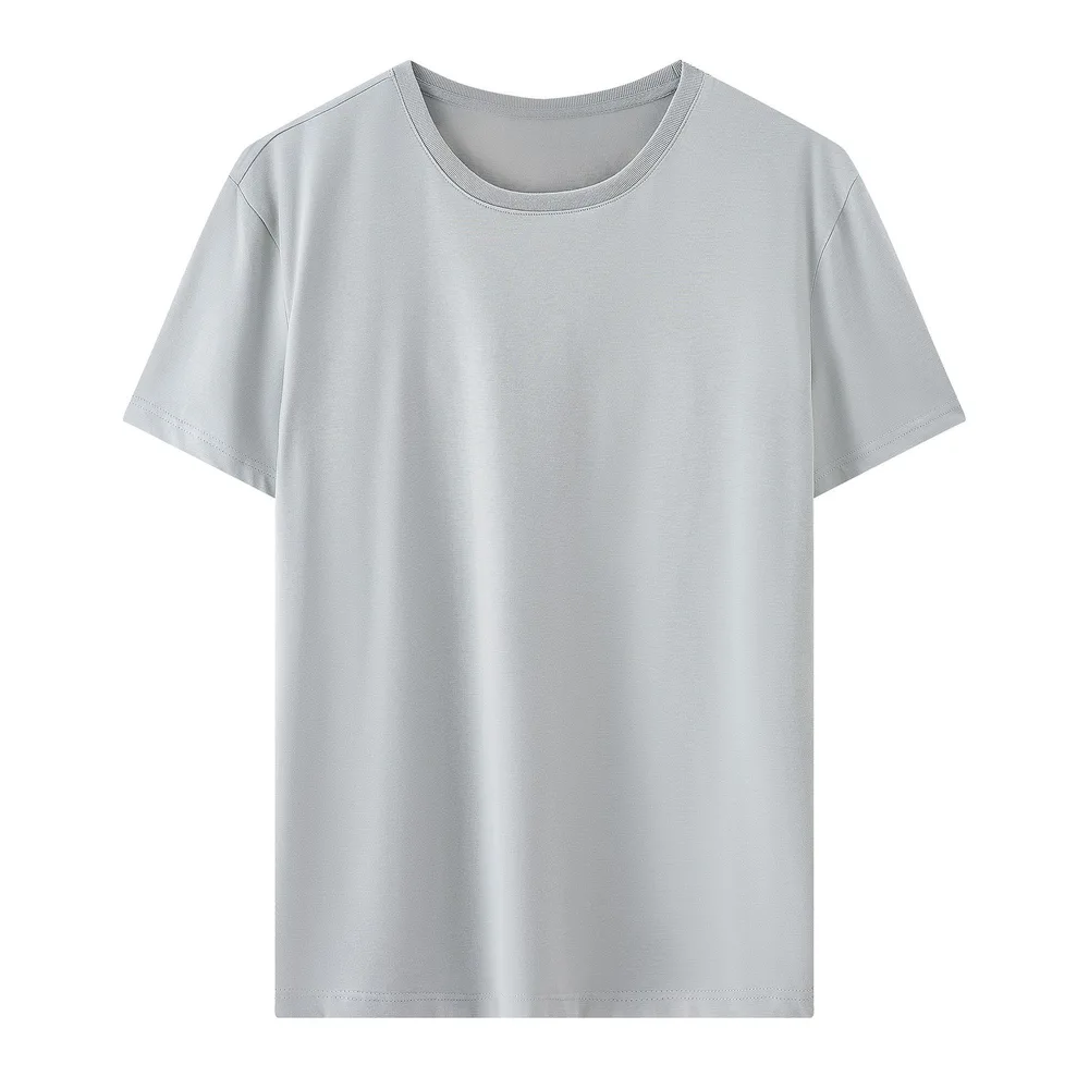 Slim Casual Light Business Half Sleeve Bottoming Shirt Grey - Shop at LoveMi