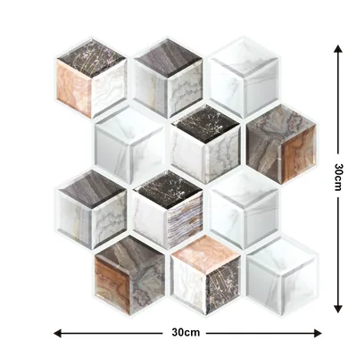 Of Wood Grain 3D Wall Stickers Removable Tiles For Home Decoration Style12 - Shop at LoveMi