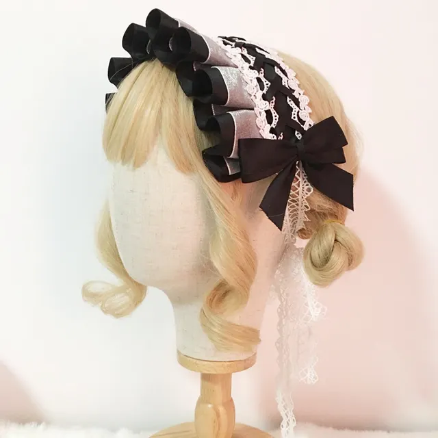Lolita Hair Band Headdress Lolita Soft Girl Japanese Girl Hair Band Black - Shop at LoveMi