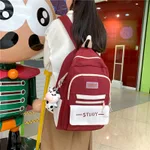 School Bag Female Junior High School Student Backpack Large Capacity Backpack - Red