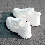 Small White Shoes Mesh Breathable Sneakers - White