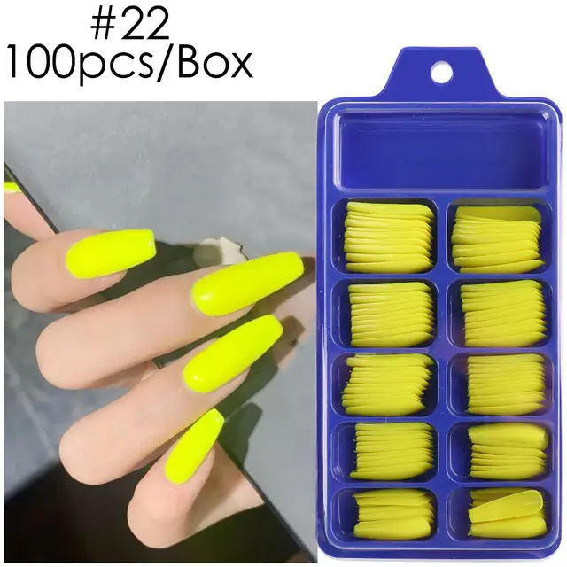 Blue Box Full Paste Wear Long Ballet Nail Plate I - Shop at LoveMi