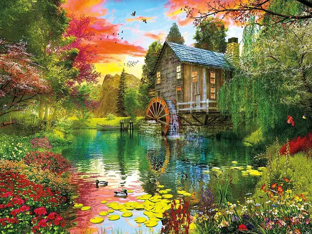 Full DIY 5D Diamond Painting Natural Scenery Cross Stitch Diamond Embroidery Pattern Round - Shop at LoveMi