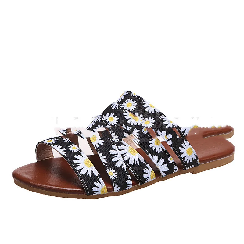Women's Foreign Trade Plus Size Flat Sandals White - Shop at LoveMi