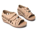 Large Size Fish Mouth Sandals Women's Hollow Sponge Cake Sole - Pink