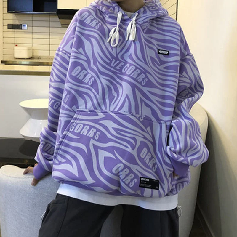 New Autumn And Winter Sweater Girl Loose Student Korean Style Hooded - Light Purple