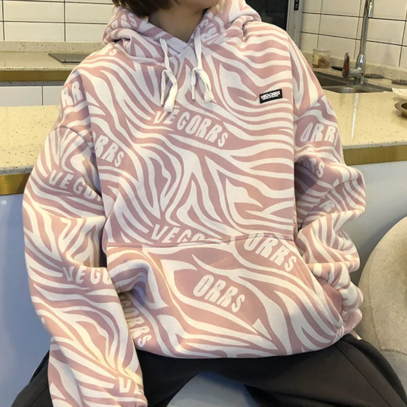 New Autumn And Winter Sweater Girl Loose Student Korean Style Hooded Pink - Shop at LoveMi