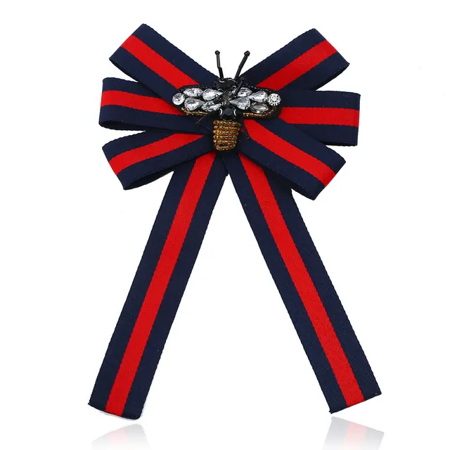 Striped Woven Bow Tie Brooch Bow Tie Bow Tie 5 Style - Shop at LoveMi