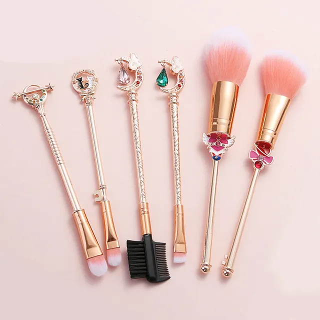 Makeup Tool Set Powder Blusher Brush Makeup Brush Set Pink - Shop at LoveMi