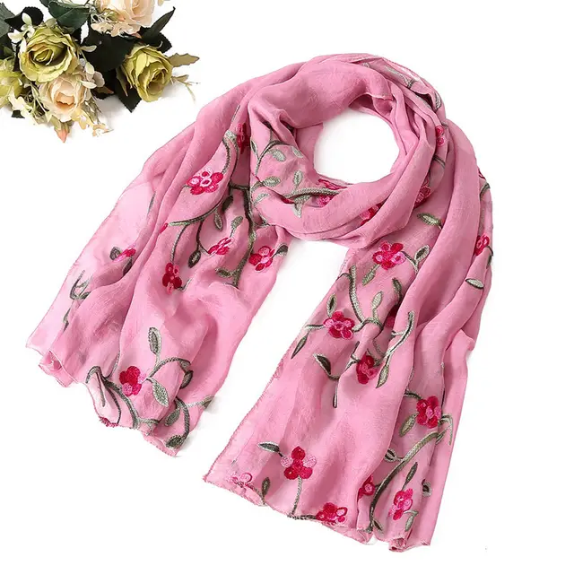 Ladies Silk Scarf Shawl Skin Powder - Shop at LoveMi