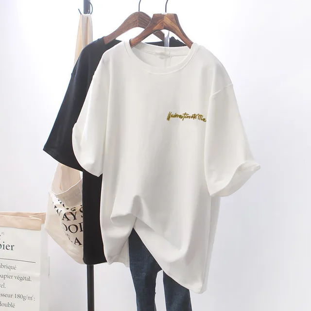Design Sense Niche Clothes Chic White Loose Short sleeved T shirt For Women 6710White - Shop at LoveMi